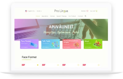 Prolingua website's UI design and development